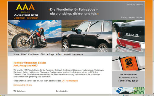 AAA Autopfand Referenz AOS Admin